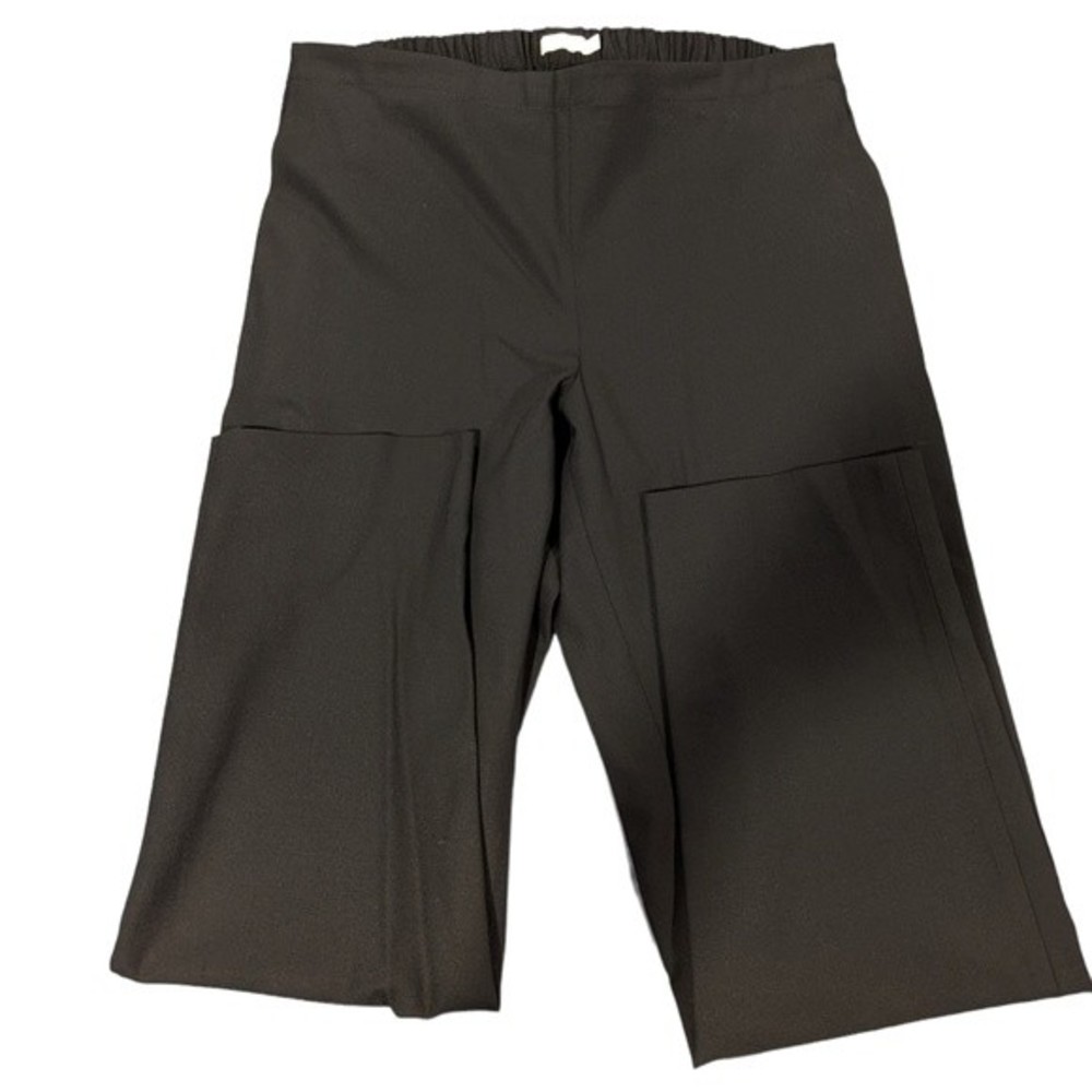 6397 Tropical Wool Mid Rise Cropped Pants Size Large Black - Picture 2 of 11